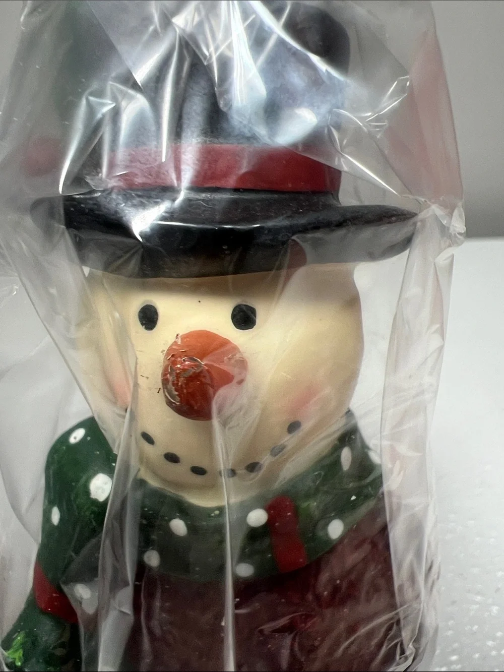 Festive Snowman Holiday Figurine Candle Set of 4 NEW